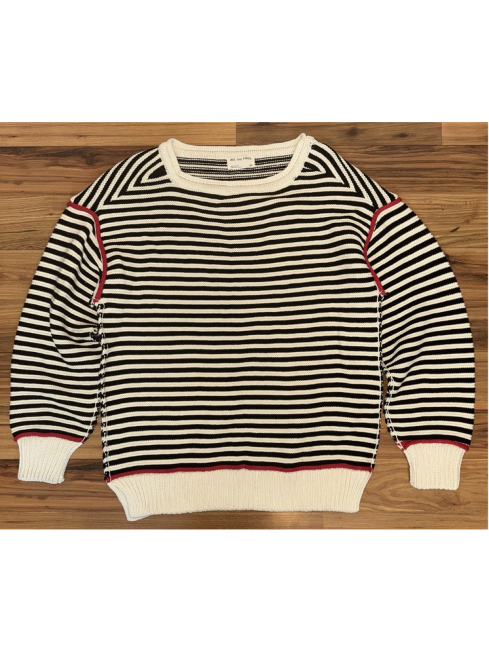 Free People We The Free Asher Pullover Coastal Fisherman Stripe Sweater Small